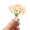 CoCud Mini Flowers Dollhouse in Vase, Silk Plastic Miniature Dollhouse