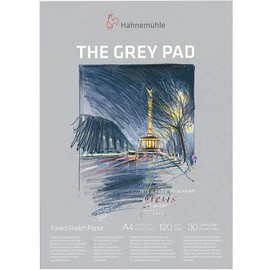 Hahnemühle The Grey Pad 120gsm 30 Sheets/60 Pages Sketch Pad Grey Tinted Paper (A4)