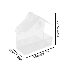 Thyonta Acrylic Bird Cage Feeder – Convenient Feeding Solution Easy to Install and Clean Wall-Mounted Bird Cage Feeder for Small Birds Pigeons Parrots (Transparent)