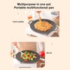 Korean Grill Pan,11.8inch Nonstick Round Griddle Grill Pan for Korean