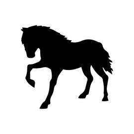 Bargain Max Decals Horse Silhouette Decal Notebook Car Laptop 5.5" (Black)