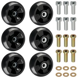CheeMuii 6 Pack Lawn Mower Deck Gauge Wheels Kit AM125172 Mower Deck Wheels Compatible with John Deere 48", 54", 60", 62“, 72" Deck Replace for AM125172 AM124706 210-300