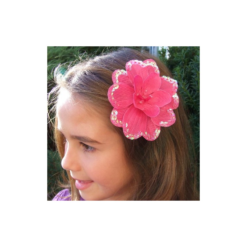 Celeste Silk Flower Hair Clip (Light Pink)