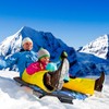 WOOWAVE 45"×18" Foldable Snow Sled, Black