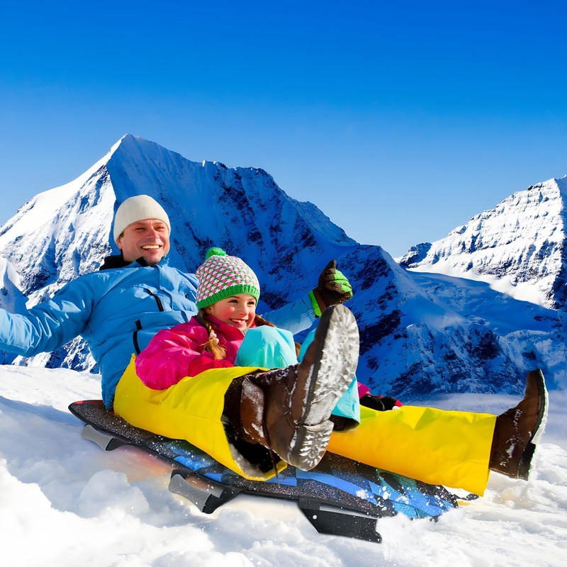 WOOWAVE 45"×18" Foldable Snow Sled, Black