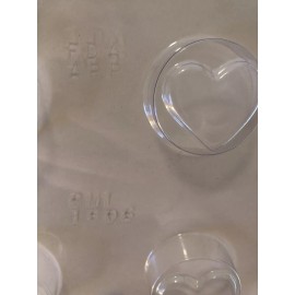Choklit Molds Ltd Heart Ore o Chocolate Candy Mold New 4 Cavity Wax Butter Ice Soap