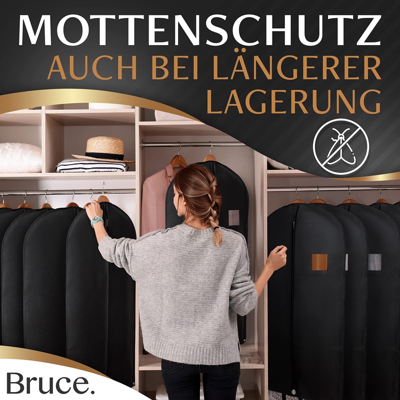 Bruce.® Premium Garment Bag, 120 x 60 cm, High-Quality Garment