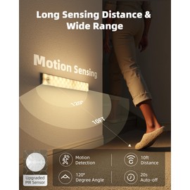 EZVALO 3-Pack Under Cabinet Lighting with Charging Station, 2000mAh Rechargeable Wireless Motion Sensor Lights, 3 Color Temps, Dimmable, Timer, Magnetic, with Remote Control for Kitchen, Closet