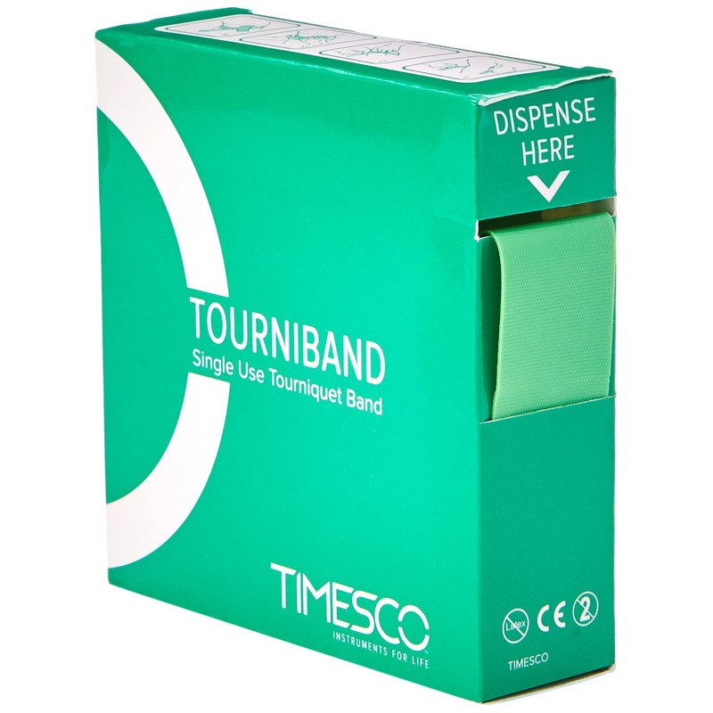 Timesco D80.100 Tourniquet-2.5 cm x 45 cm (Pack of 25)