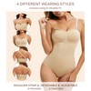ciksob Strapless Shapewear for Women, Tummy Control Bodysuit with Removable