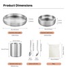 6-Piece Kids Dinnerware Set, Non-Toxic Food-Grade Stainless Steel Plates and