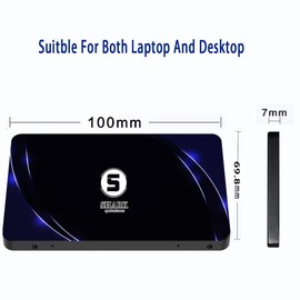 THREE COLOUR DOGFISH Shark SSD SATA 2.5 Inch 500GB Internal Solid State Drive High Performance Hard Drive for Desktop Laptop SATA III 6Gb/s (500GB, 2.5''-SATA3)