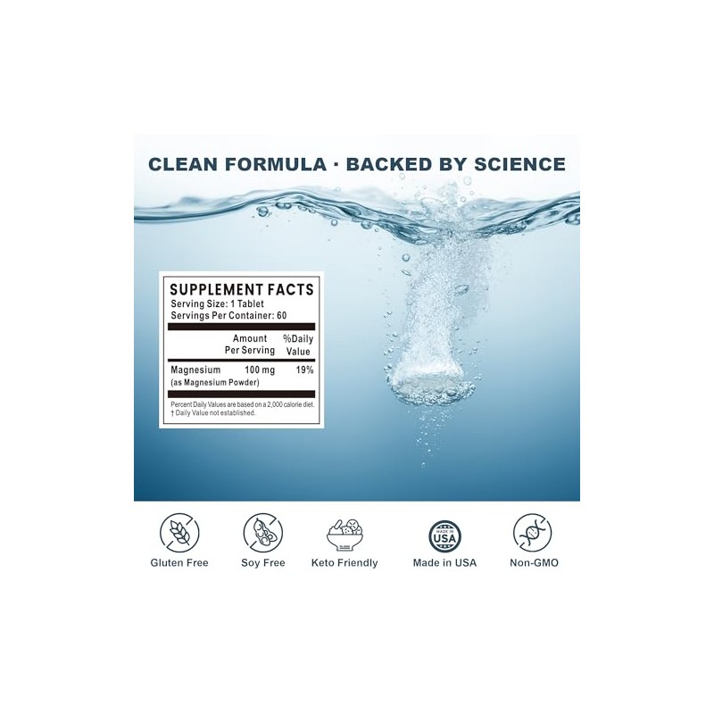 Hydrogen Water Tablets with Magnesium – 8 PPM H2 Molecular