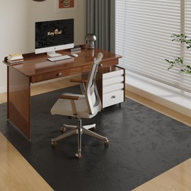 60" x 75" Office Mat for Hardwood Floor with 3D Feather Design,Waterproof&Non-Slip Computer Floors Mat,Utility Office Floor Mats for Rolling Chairs Hardwood,Office Chair Floors Protector for Home&Game