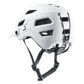 Black Crevice MTB Bicycle Helmet, White, M/L (58-61 cm)