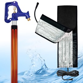 3 Ft YeloDeer 110V~120V Stickable Waterproof Pipe Heat Tape Blanket with 6Ft Power Cord, 38.5" x 6.2" Aluminum Foil Water Heat Trace Blanket for RV Park Water Hydrant Insulated