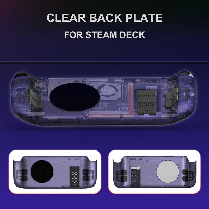 for Steam Deck Back Plate Heat Dissipation DIY Replacement Shell