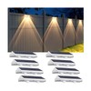 Solar Fence Lights Outdoor - 2700/4000/6000K 3 Modes, IP65 Waterproof