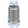 HITHUT Stainless Steel 1/4"-20 Female to 3/8"-16 Male Convert Screw