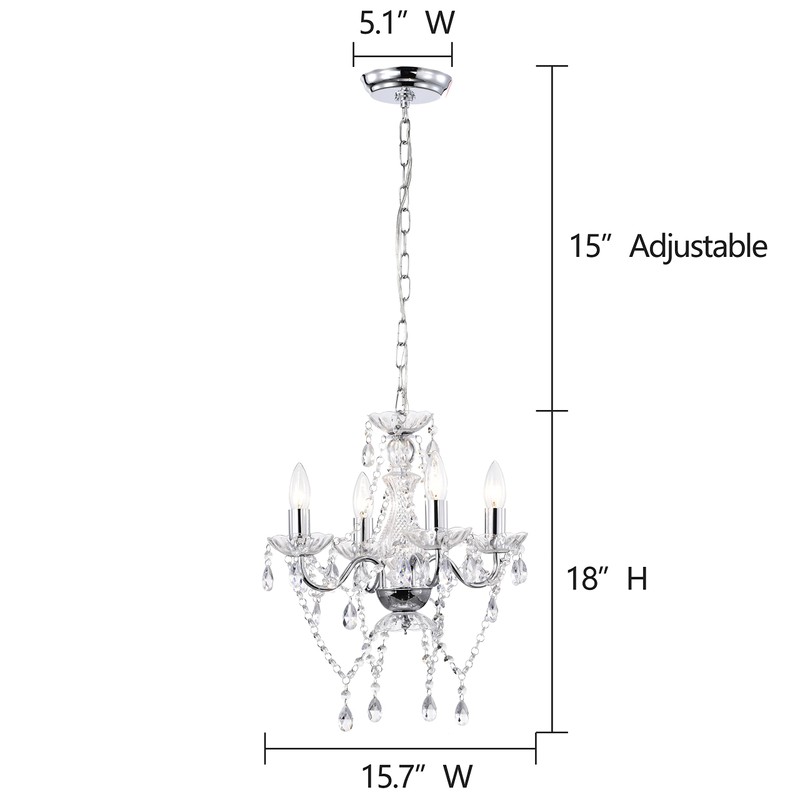 LaLuLa Chrome Chandelier Modern Mini Acrylic Crystal Chandelier Lighting 4
