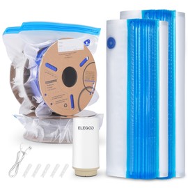 ELEGOO Filament Storage Bags Electric Pump Kit, 30 Bags in 2 Sizes Vacuum Sealed with Auto Pump Dust Proof Humidity Resistant, Perfect for 3D Printer Filament Storage and Keep Filament Dry