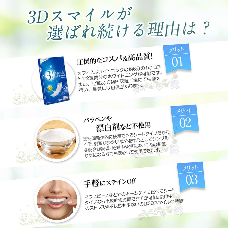 3D Smile Intensive Tooth Care Pack, Dry Type, Teeth Whitening