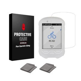 Chooee 4D Silicone Protective Cover case for Garmin Edge 530 with Screen Protector Transparent