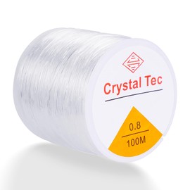 Elastisches Band für Armbänder, 0.8mm 100m Armband Gummiband Elastisch Transparent Schmuckfaden Gummifaden für Armbänder für Perlenschmuck Armbänder Basteln Herstellung von Schmuck verwendet