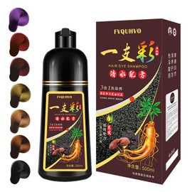 Brown Hair Dye Shampoo 3 In 1, Instant Natural Hair Color for Women & Men Shampoo Hair Dye Para Canas Coffee, Root Touch Up for All Hair Types – Easy Application, Lasts 3-4 Weeks, 500ml
