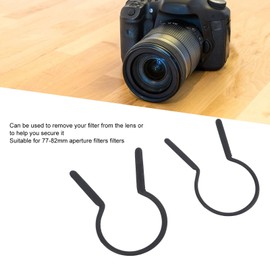 Camera Filter Wrench, Rubber Coated Metal Lens Filter Remover Set for 77-82mm Filters, Anti-Slip, Ergonomic Design