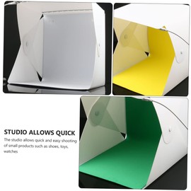 Operitacx 1 Set LED Mini Folding Double Light Strip Photography Backdrop Box Portable Studio with Color Backgrounds for Jewelry Accessories and Product Photography