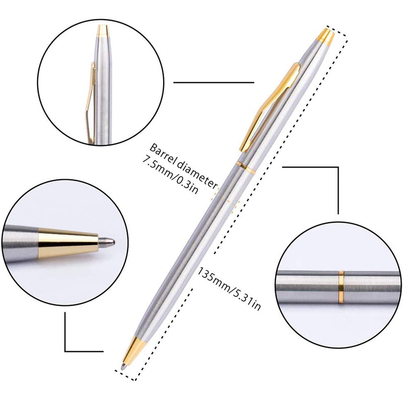 Cambond Black Pens Ballpoint Pens - Fancy Pens Comfortable Writing