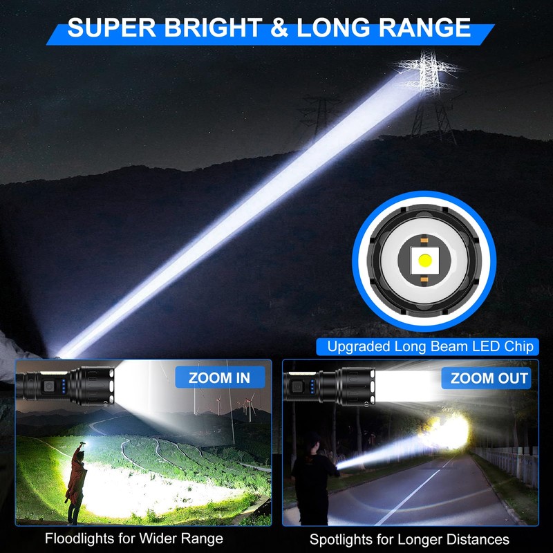 Banral Rechargeable Magnetic Flashlights High Lumens, Super Bright LED Powerful