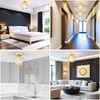 GIGGI Crystal Gold Ceiling Light, E27 Semi-Flush Ceiling Lights, Modern