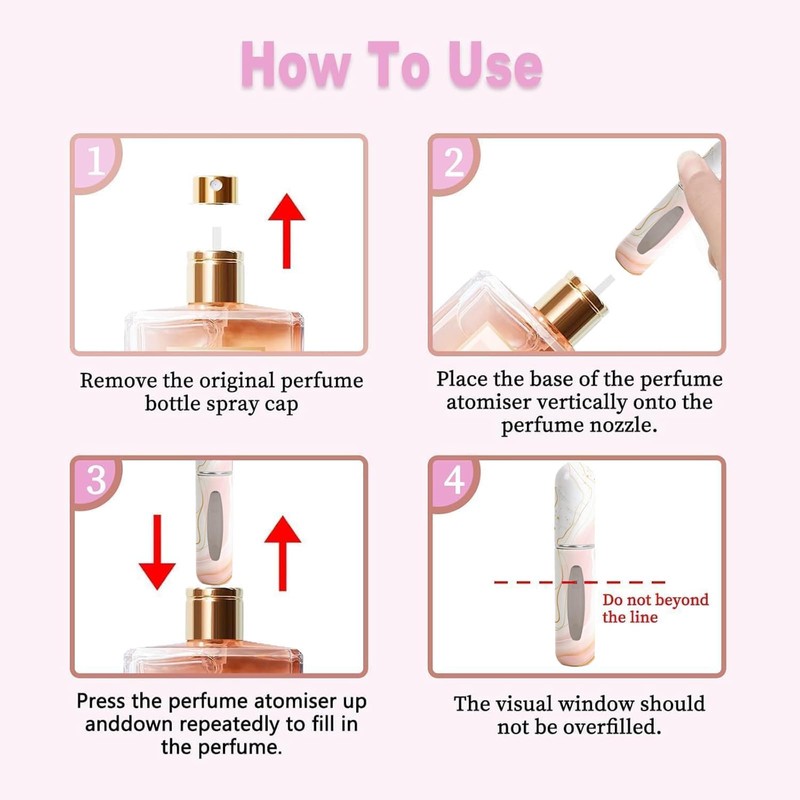 Syyflibb Perfume Travel Refillable Bottle– Portable Mini Sprayer,Empty Perfume Bottles