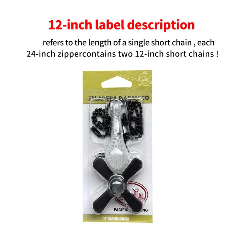 Ceiling Fan Pull Chain, 2 pieces 3mm Diameter Beaded Ball