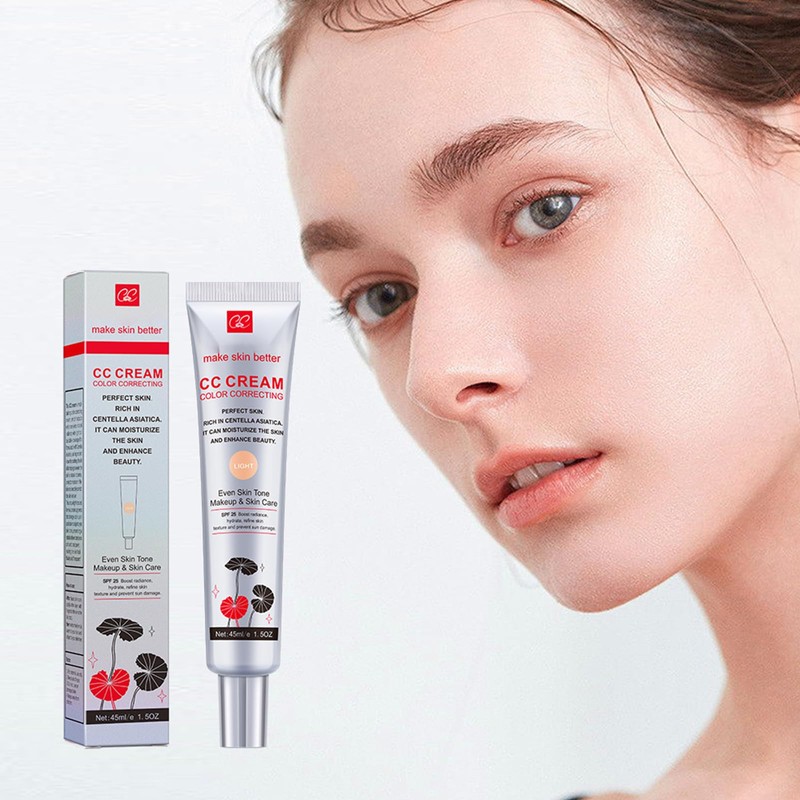 Tinted Face Cream with Centella Asiatica, CC Cream Red Correct