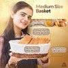 A ARTIZANKA Medium Handmade Wicker Bread Basket for Serving Set