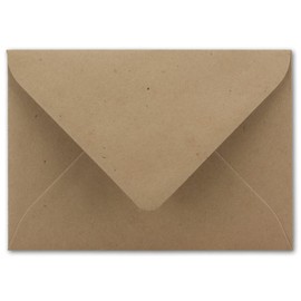 FarbenFroh by GUSTAV NEUSER Briefumschläge in Sandbraun (braun)- 50 Stück - DIN C5 Kuverts 22,0 x 15,4 cm - Kraftpapier - Nassklebung ohne Fenster - Weihnachten, Grußkarten - Serie FarbenFroh