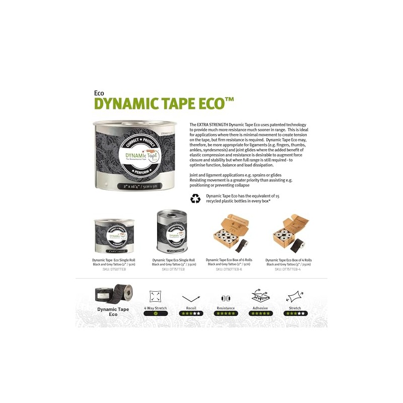 Dynamic Tape Cinta adhesiva biomecánica | Para deportes y fisioterapia