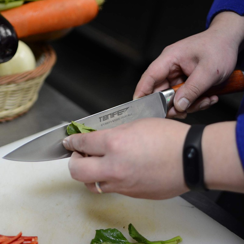 Tonife 8-Inch Chef Knife with 7Cr17MoV High Carbon Stainless Steel