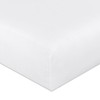White Double fitted sheet Non-iron, Soft, Plain 200TC polycotton bottom