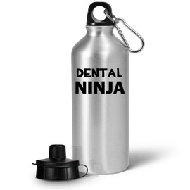 Art by Chelsydale Dental Ninja Water Bottle Tumbler Portable Drinkware - Gifts for Dentist Dental Surgeon Office School Clinic National Dentistry Day Funny Cute Gag Appreciation Idea