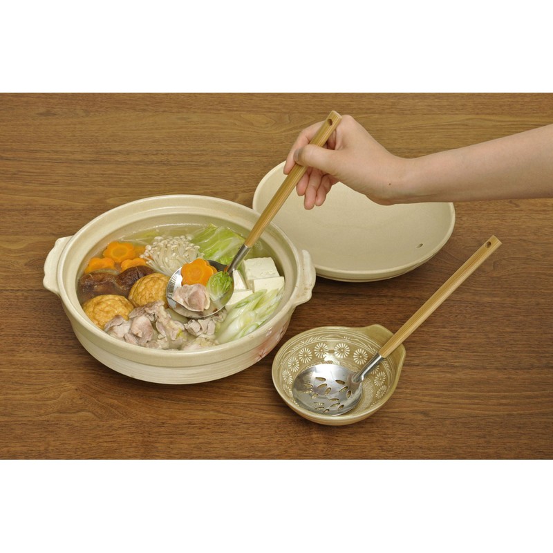 Sakai Sangyo Domestic Bamboo Pattern Ladle (Set of 2) for