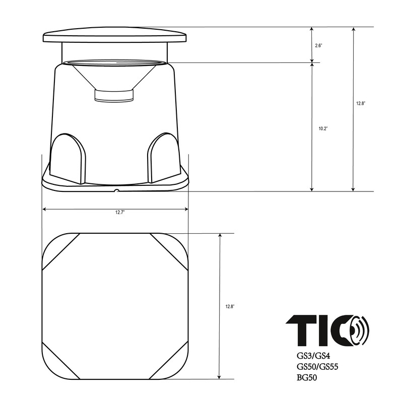 TIC GS3-8" Outdoor Weather-Resistant Omnidirectional In-Ground Speaker