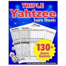 Triple Yahtzee Score Sheets: Triple Yahtzee Score Pads with 130+ Pages, Triple Yahtzee Score Book with 8.5 x 11 Inches Page Size, 888 Large Score Pads for Scorekeeping