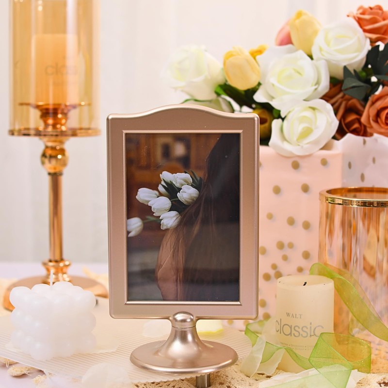Meonua Double Sided Standing Picture Frames 4x6 Inch Pedestal Photo