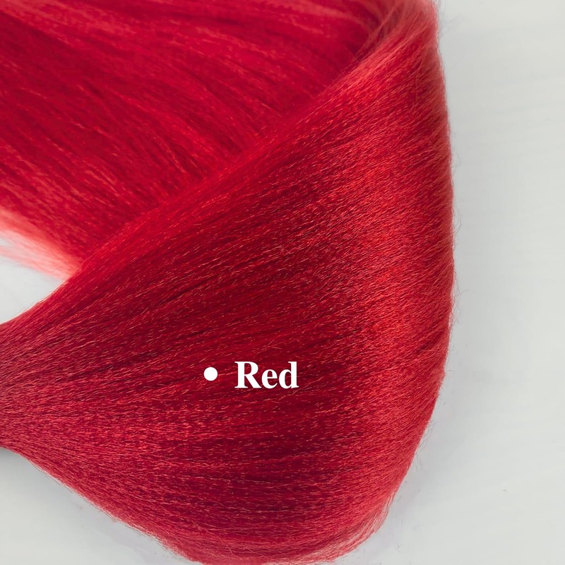 Gozill Red Boho Braiding Hair Pre stretched