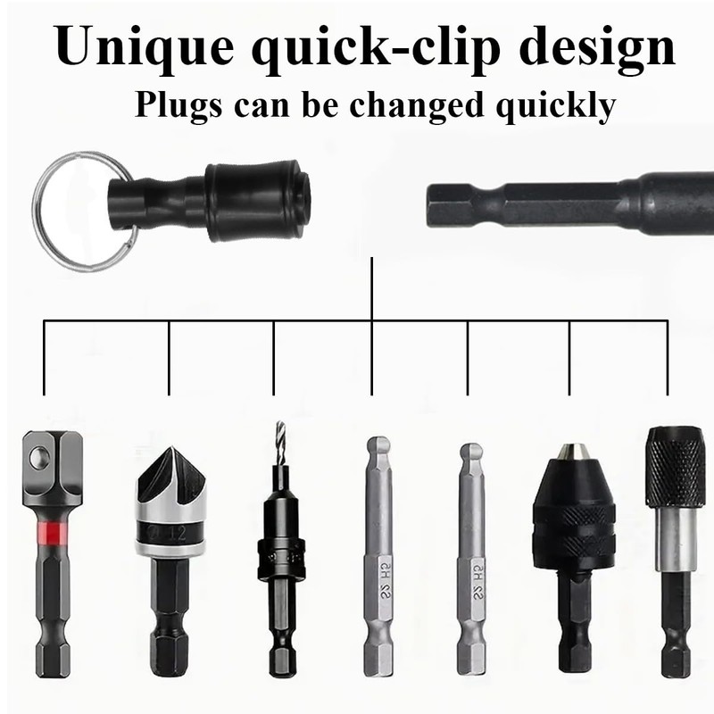6Pcs 1/4 Inch Bit Holder Shank Screwdriver Bits Holder with