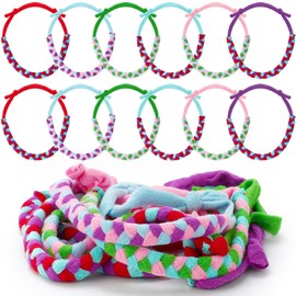 Henoyso 12 Pcs Chew Necklaces for Sensory Kids Terry Cloth Chewy Necklace Absorbent Fabric Oral Sensory Chew Toys Reusable Band for Boys Girls Autism ADHD SPD Fidgeting Anxiety (Macaron Colors)